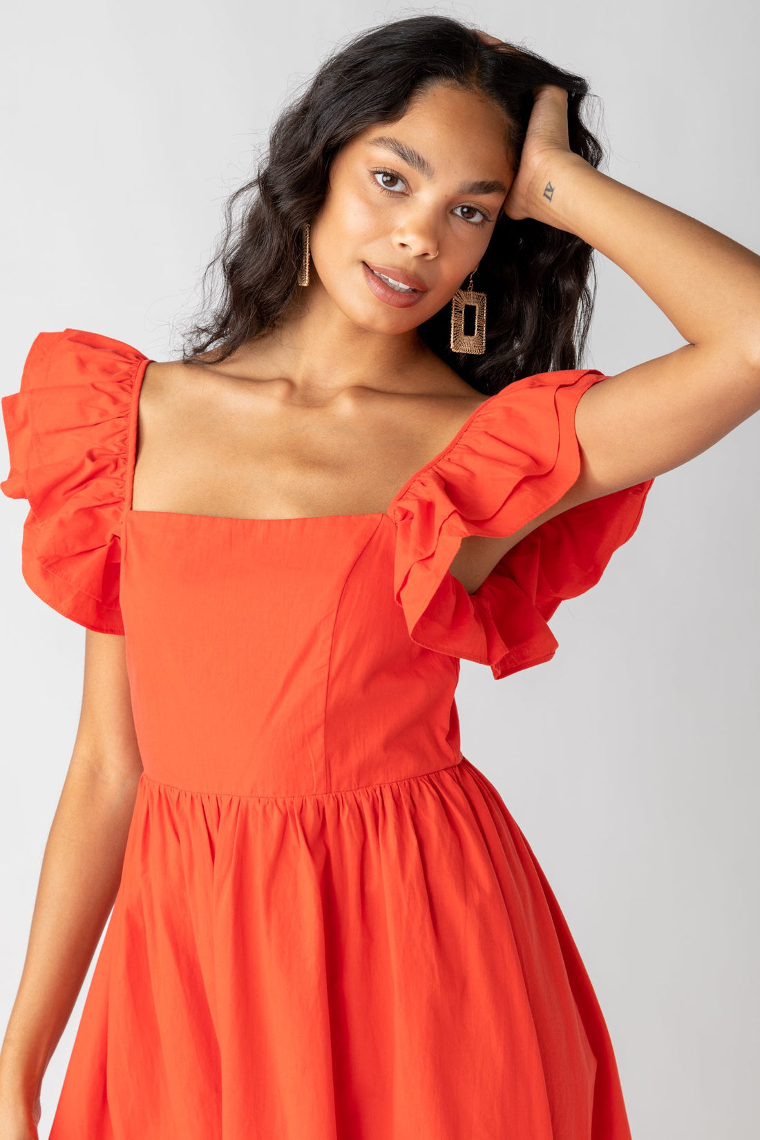 SALE - Esme Flutter Sleeve Midi Dress