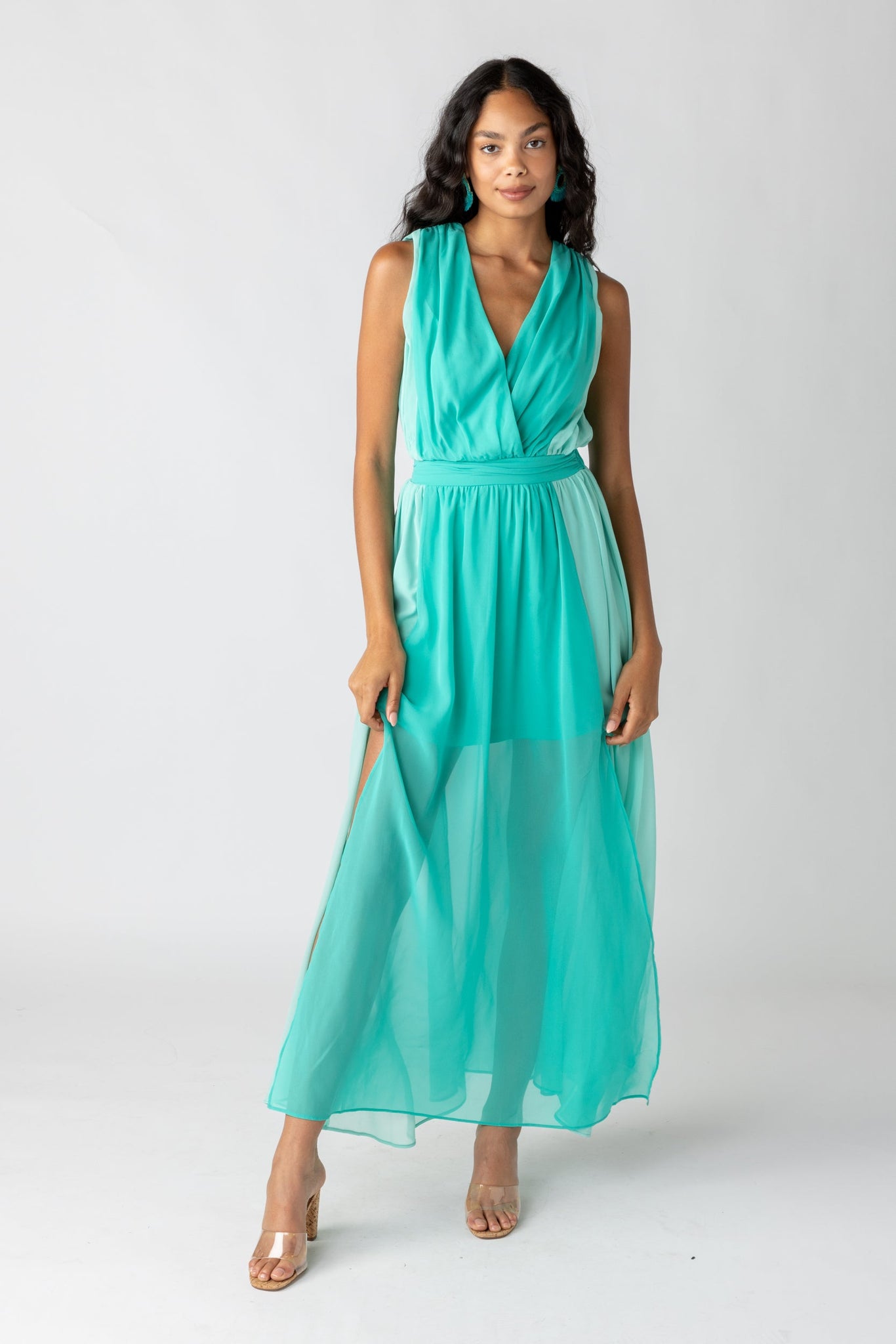 SALE - Eliza Color Blocked Maxi Dress