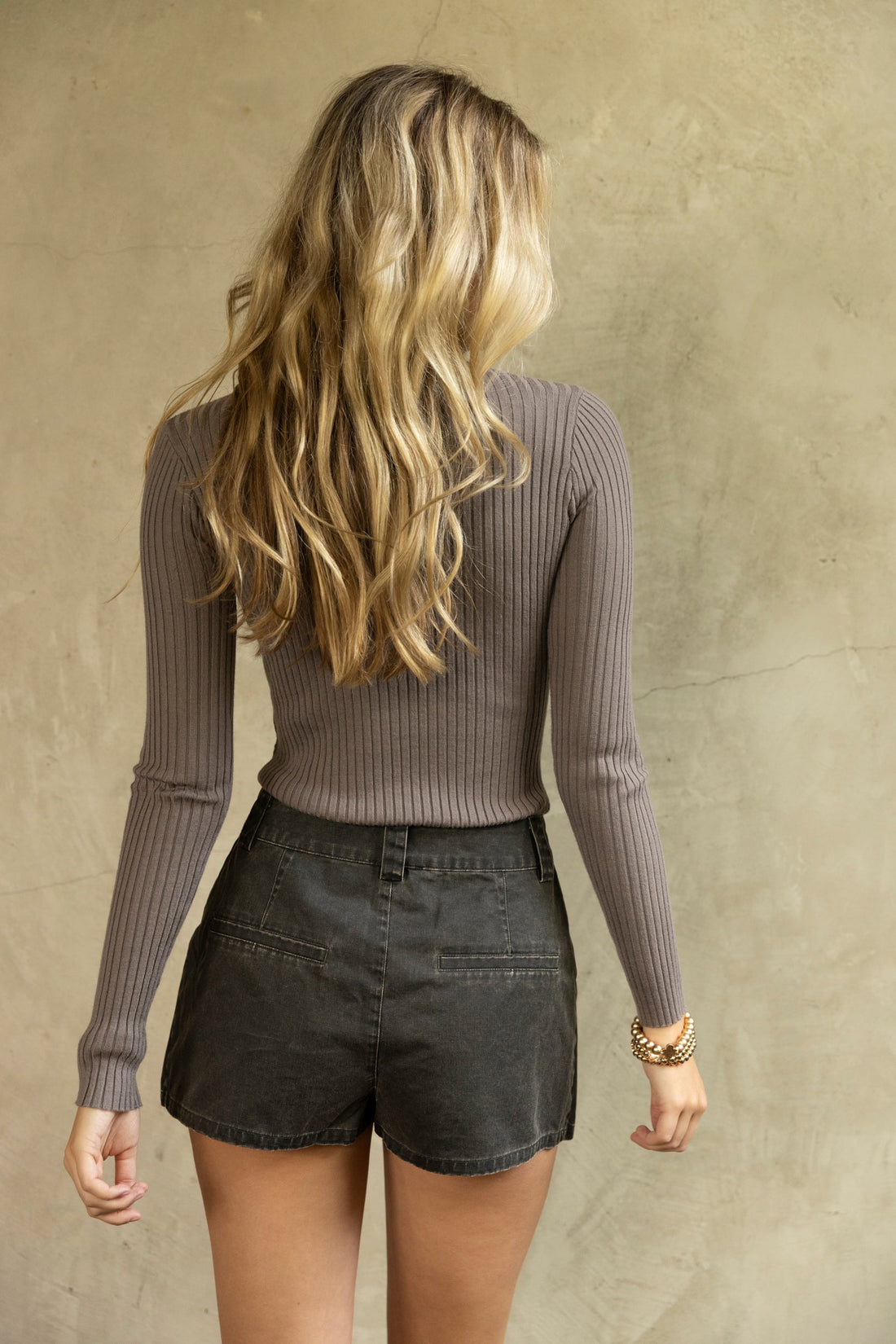 SALE - Tanner Ribbed Knit Long Sleeve Top