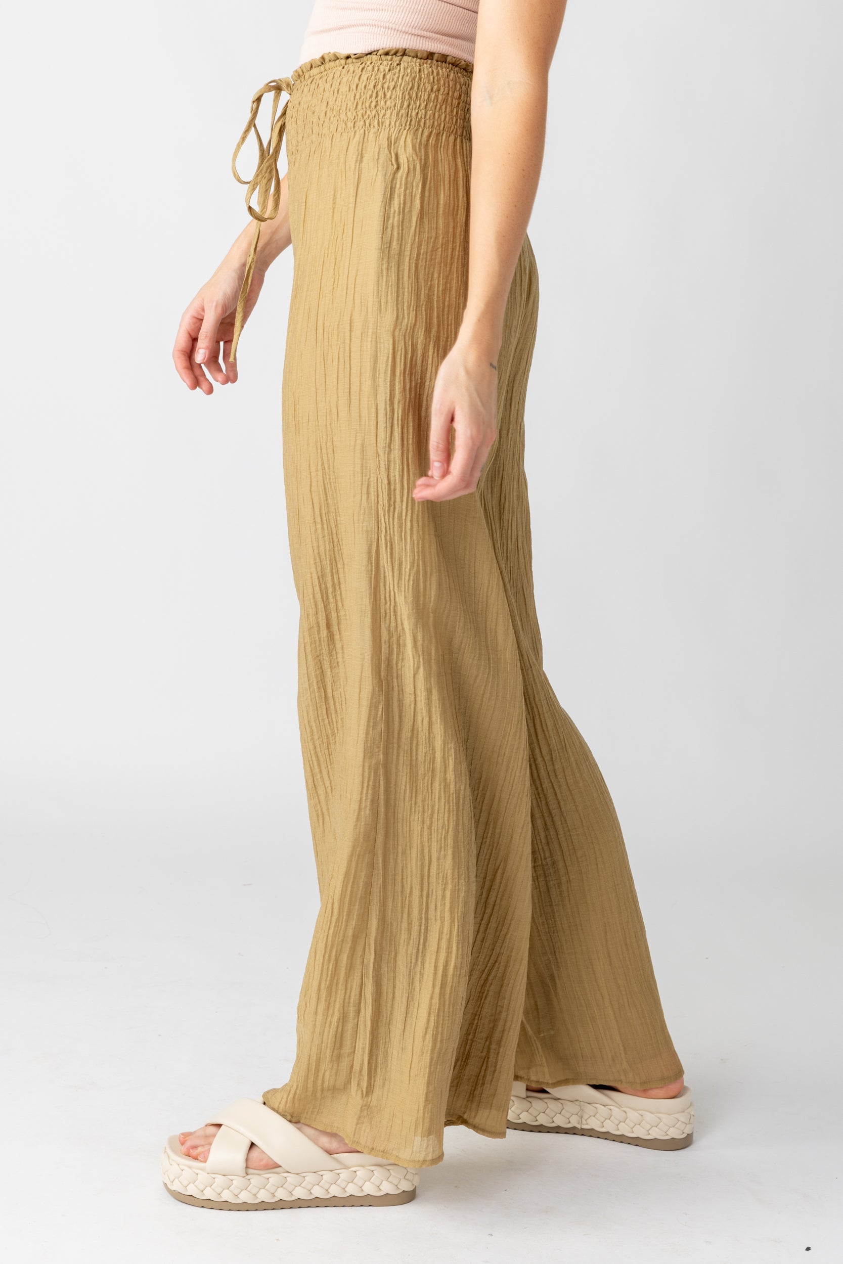 SALE - Cassie Ripple Smocked Waist Pants