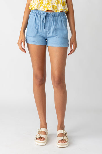 Emmie Chambray Pull On Shorts
