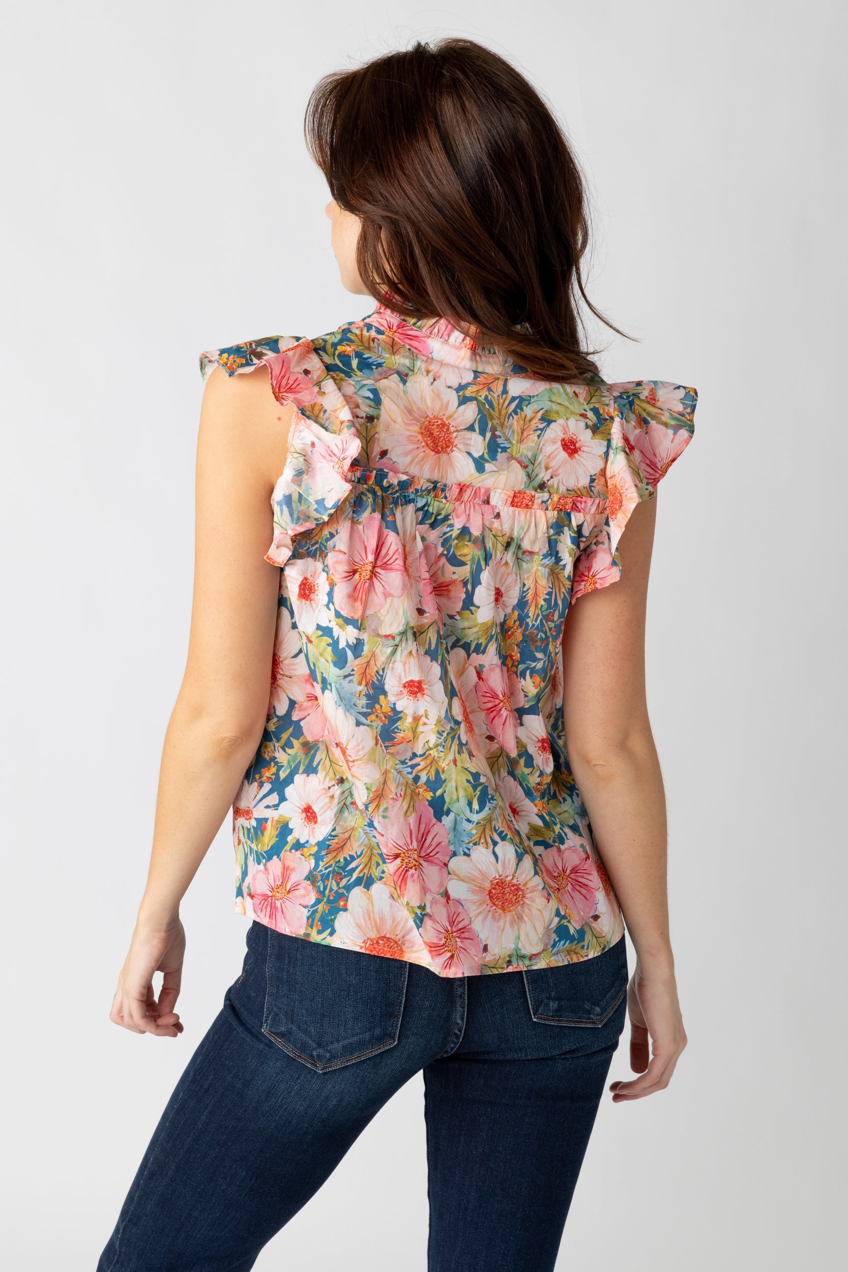 SALE - Gibbs Floral Short Sleeve Blouse