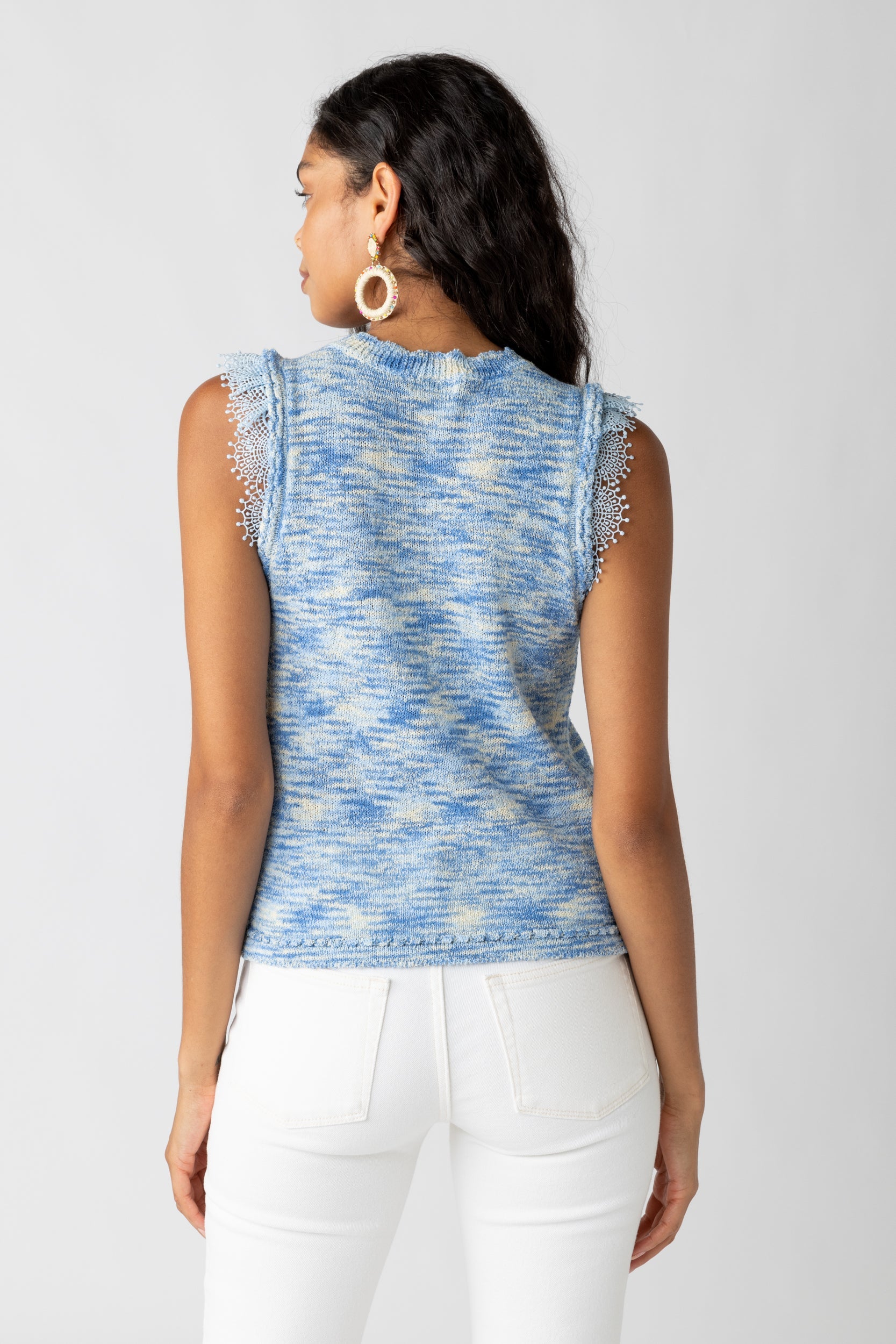 SALE - August Lace Trim Sweater Top