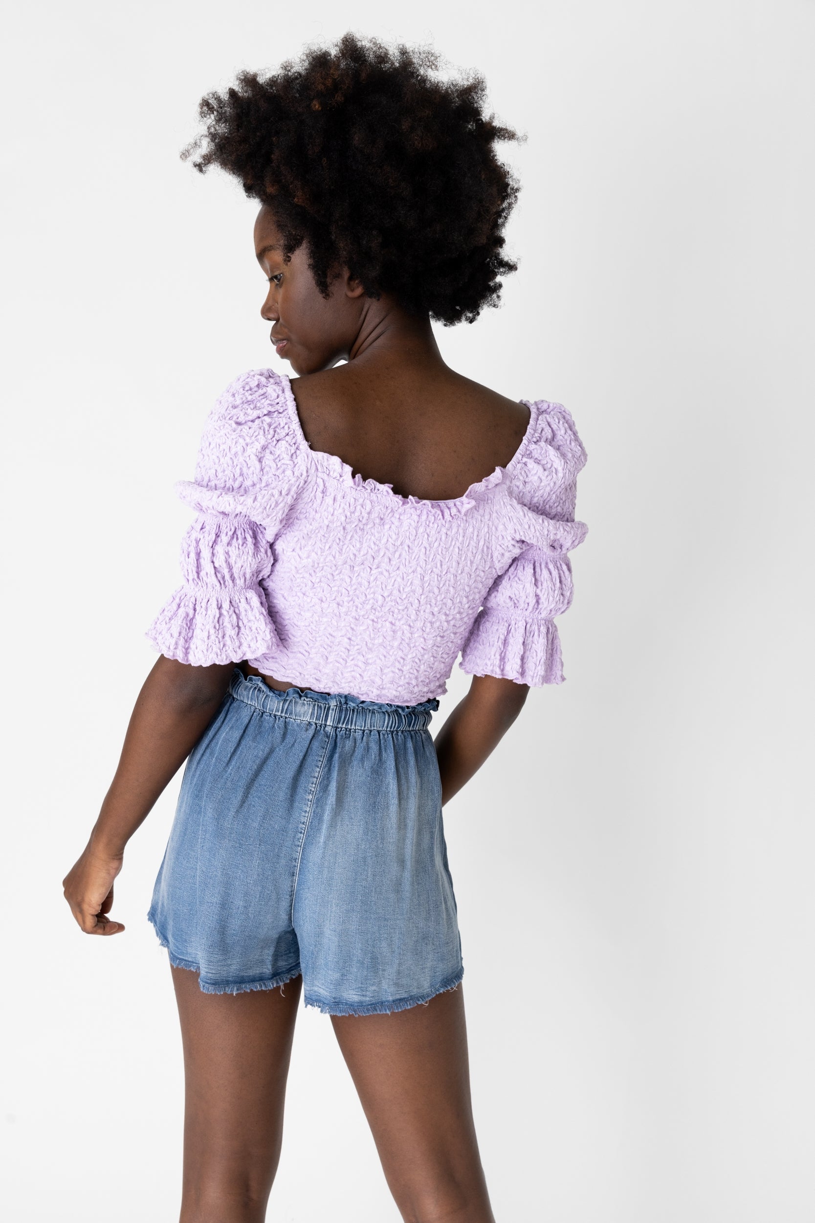 Shelly Frayed Drawstring Shorts