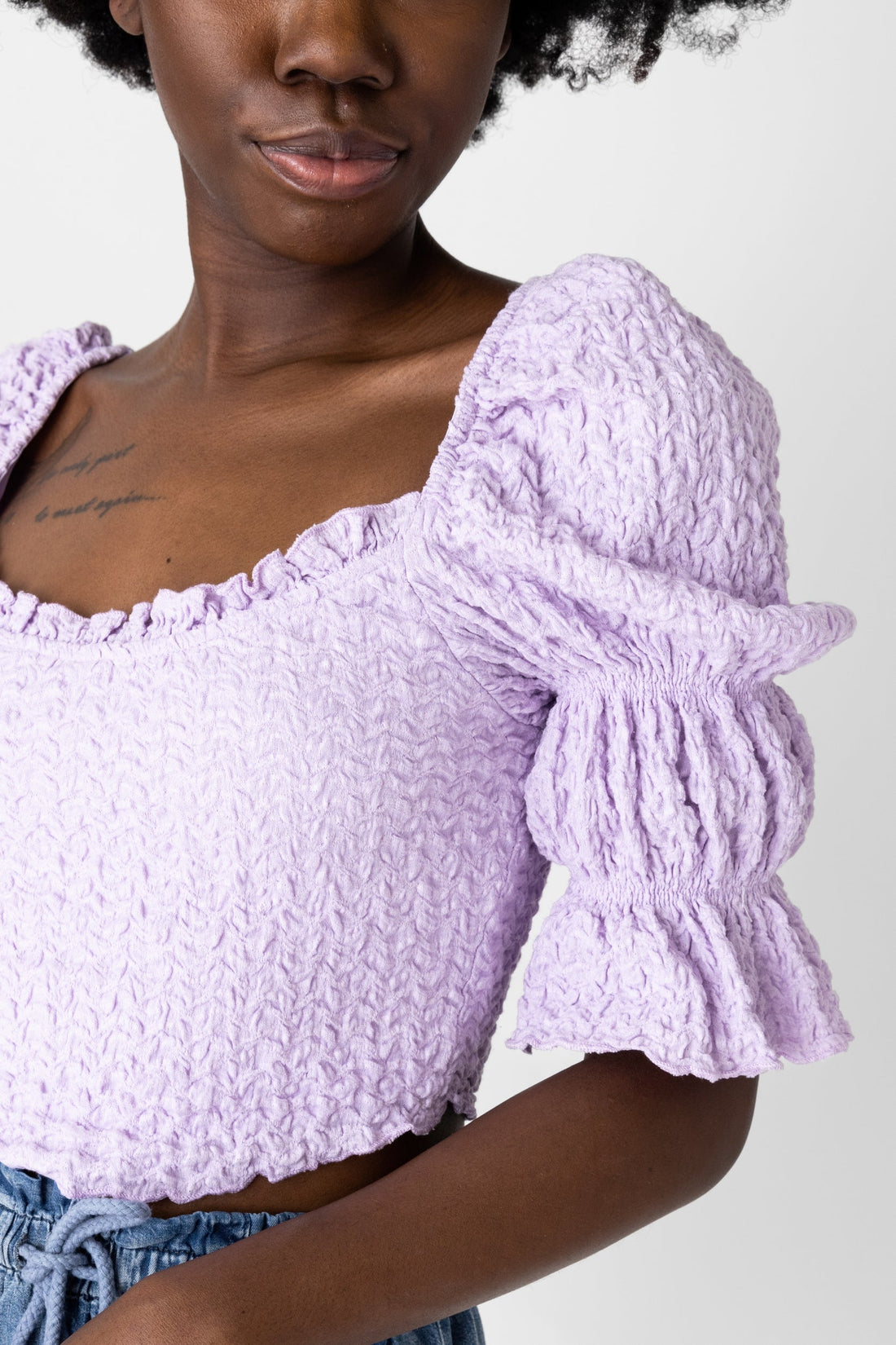 SALE - Dallas Square Neck Crinkle Top