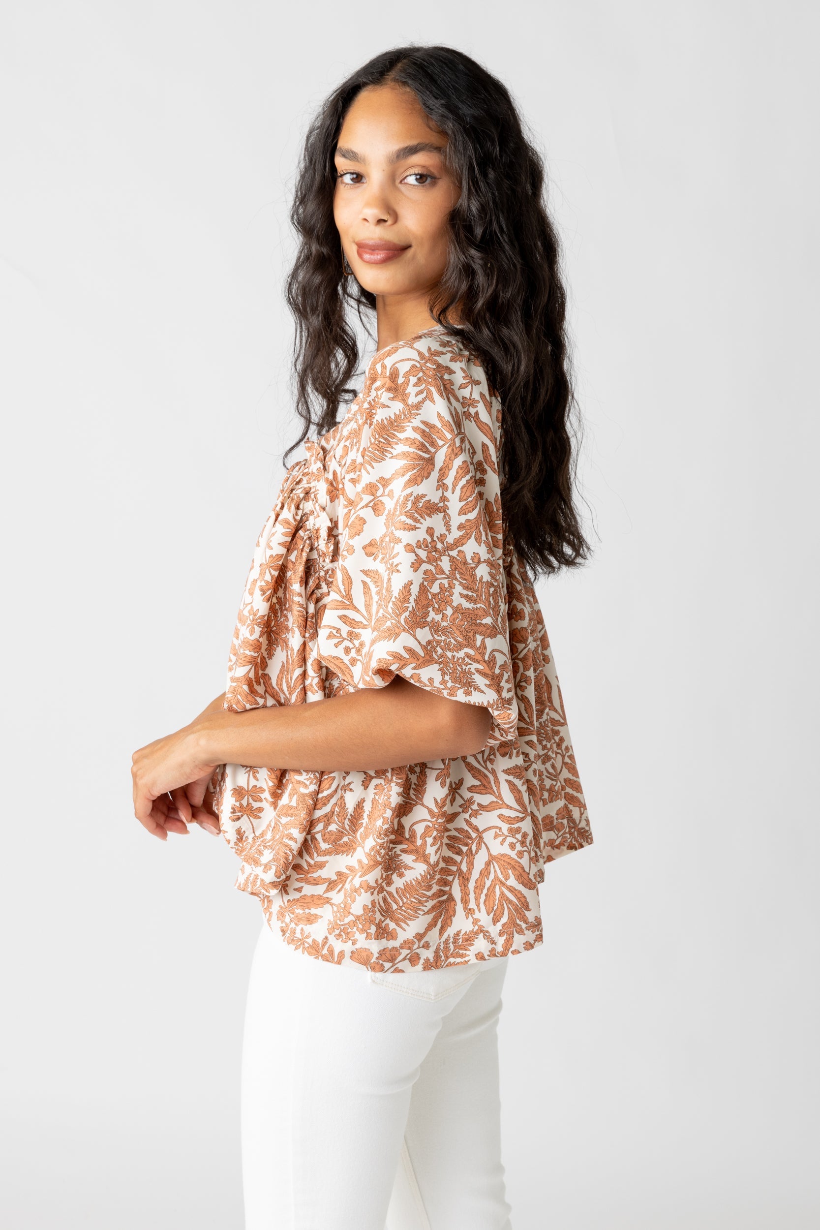 SALE - Susie Floral Peasant Blouse