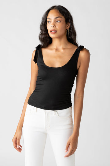 SALE - Connie Tie Strap Ribbed Top