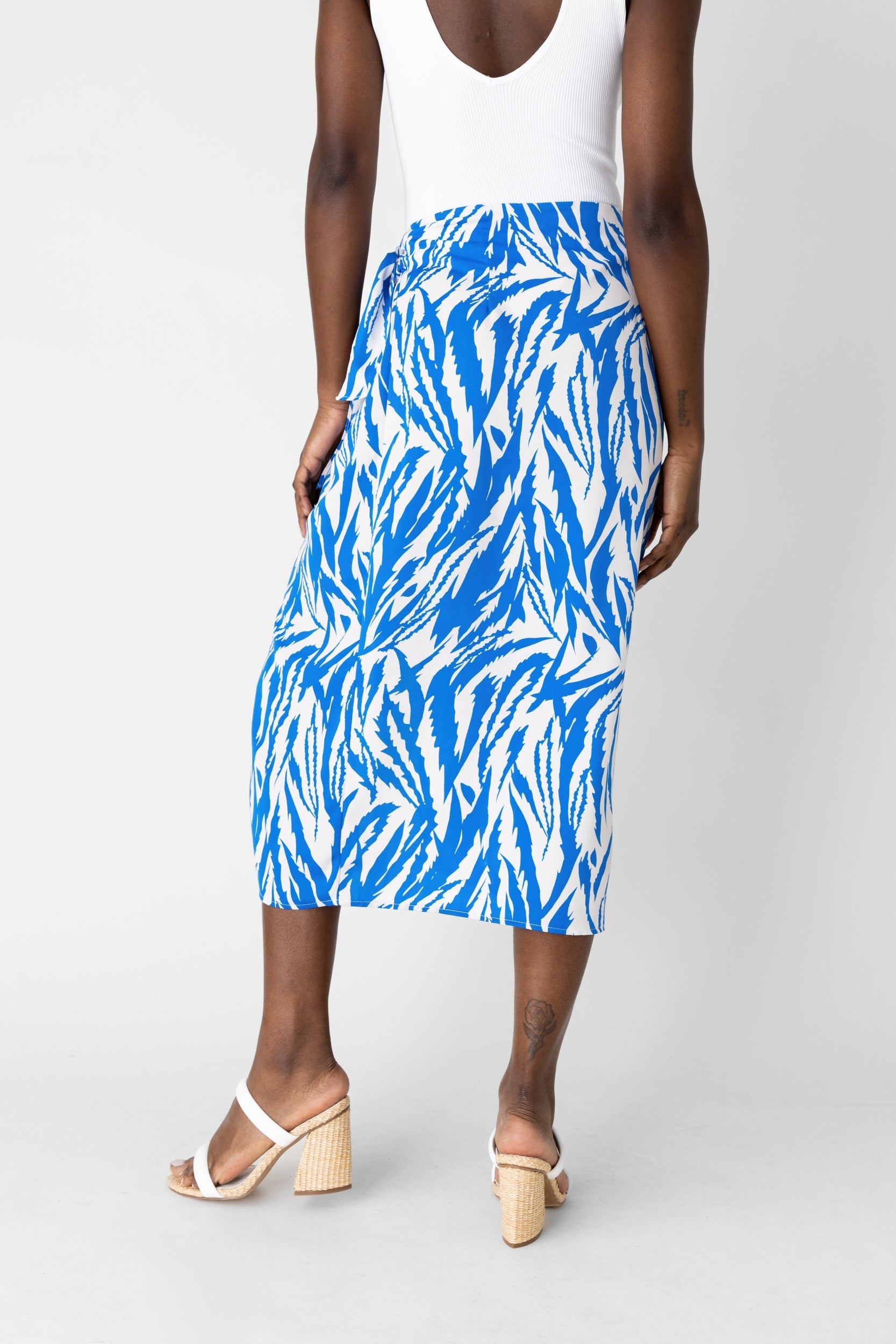 Sharon Animal Print Wrap Skirt