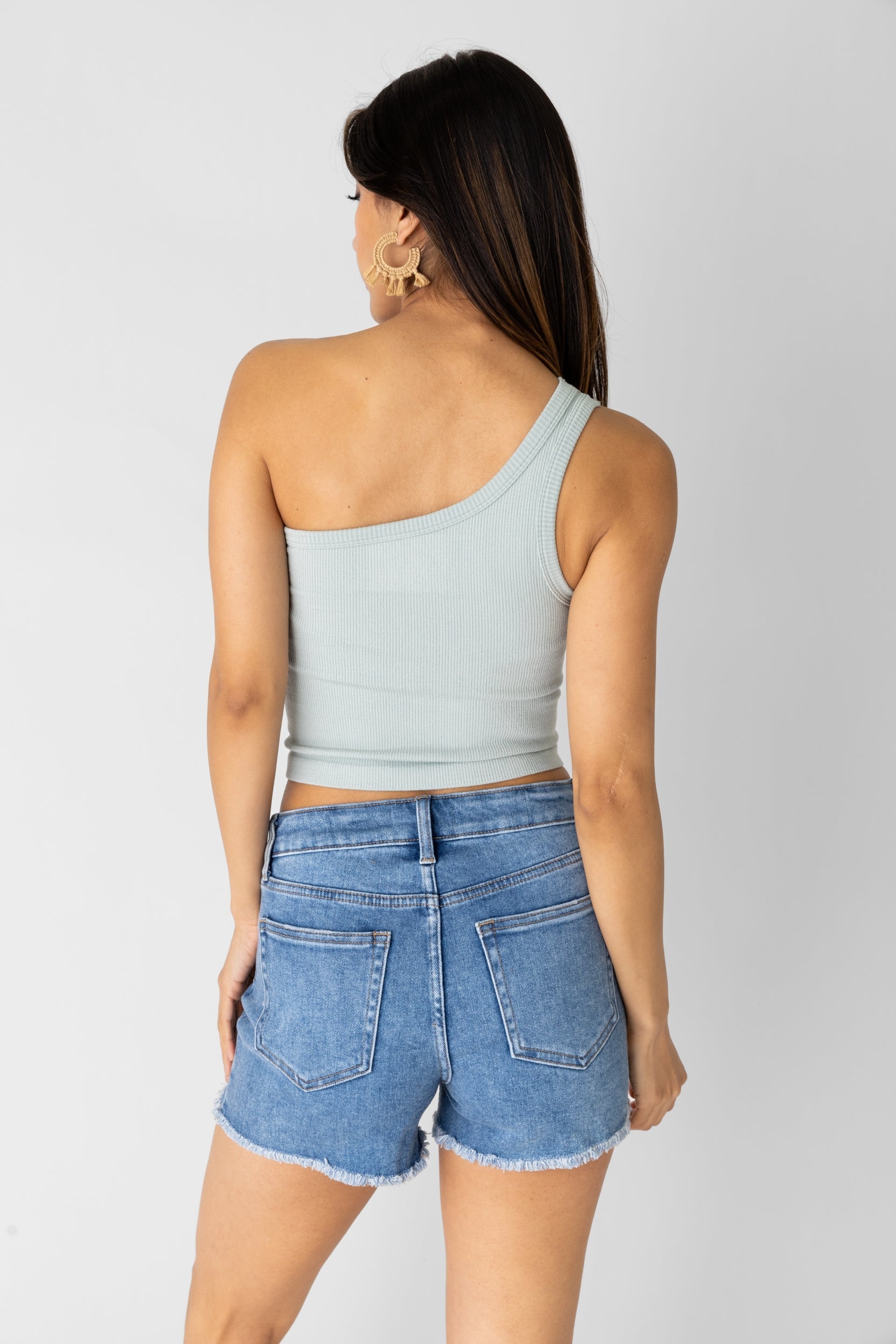 Cleo One Shoulder Cropped Tank