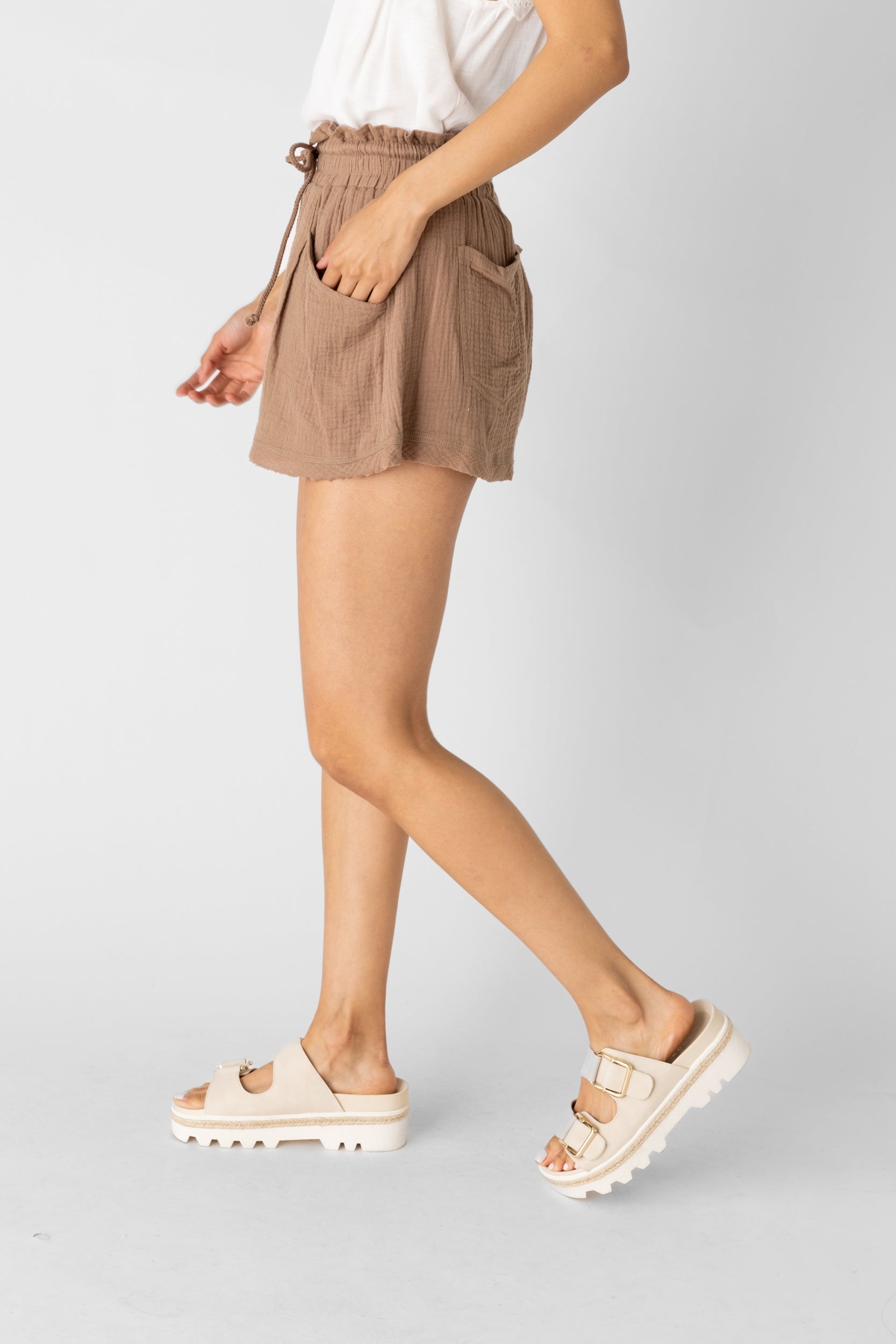 SALE - Lawerence Gauze Tie Waist Short