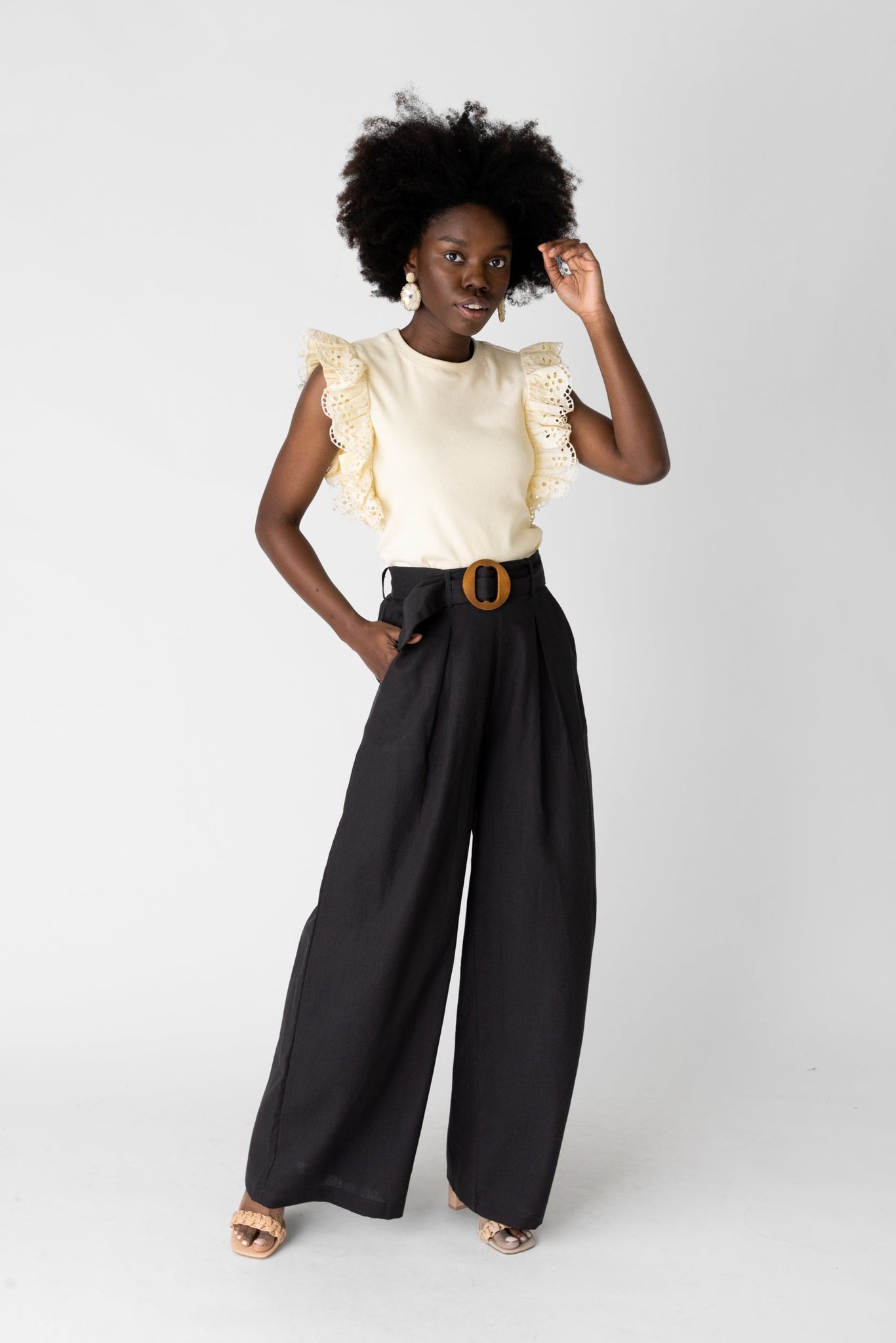 Leah Crinkle Pleat Pant
