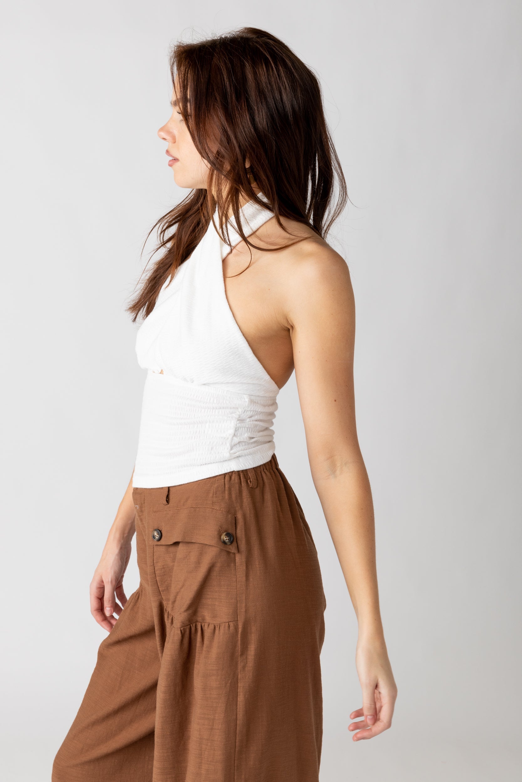 SALE- Celia Cross Over Halter Top