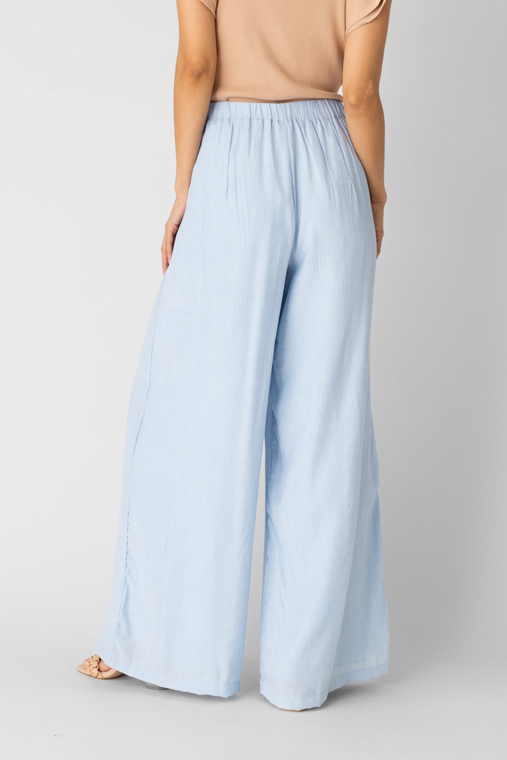 SALE - Holly Crinkle Pleat Wide Leg Pant