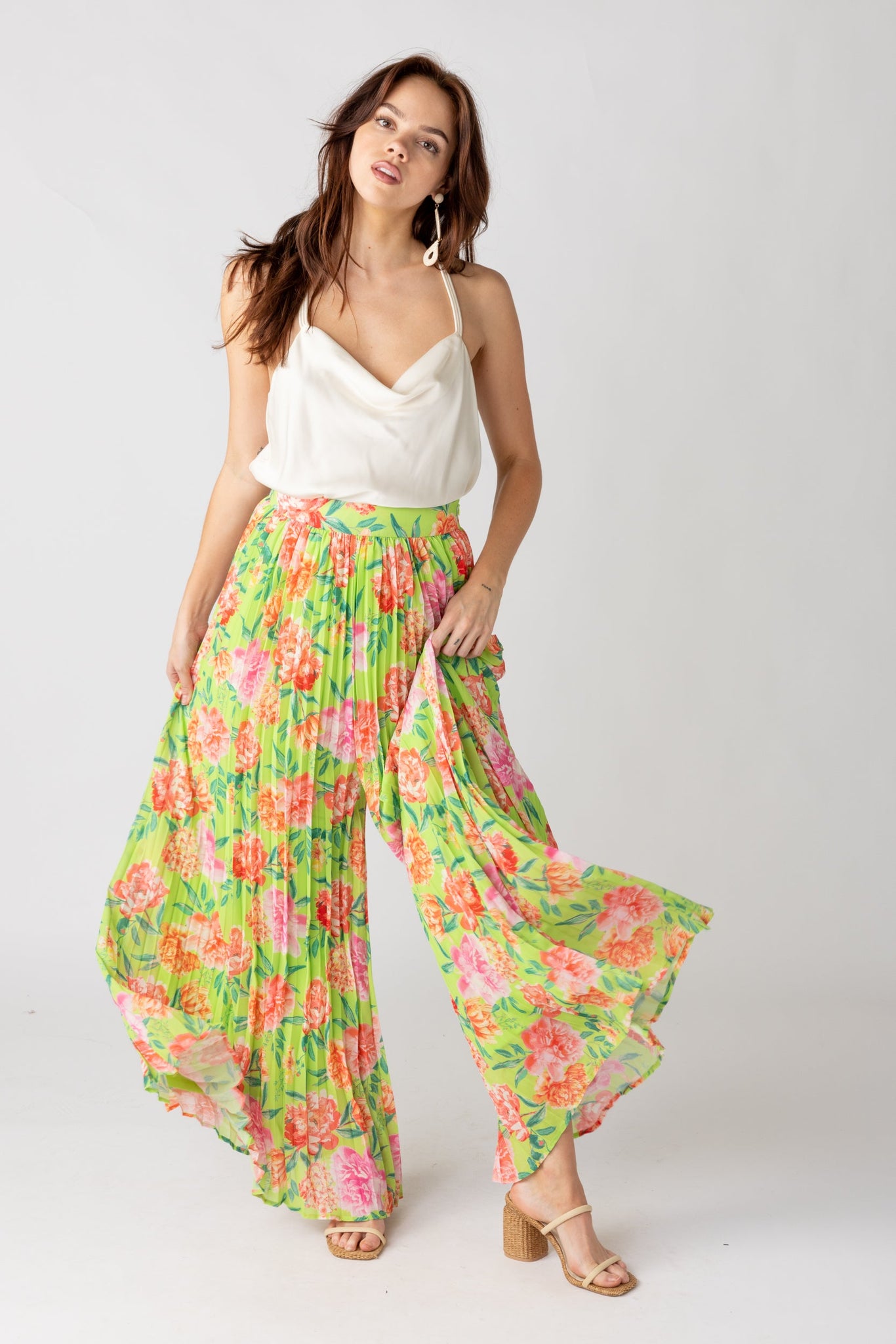 SALE - Camille Pleated Floral Pants