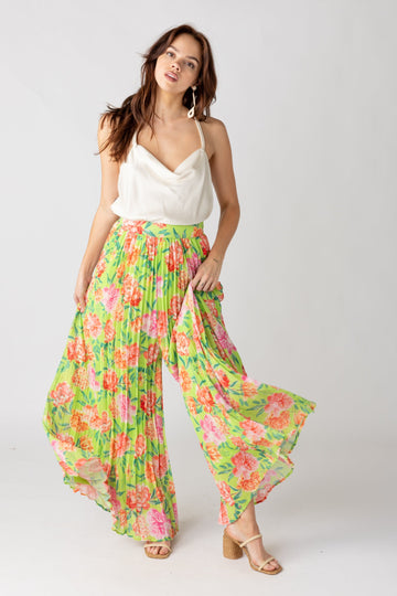 SALE - Camille Pleated Floral Pants