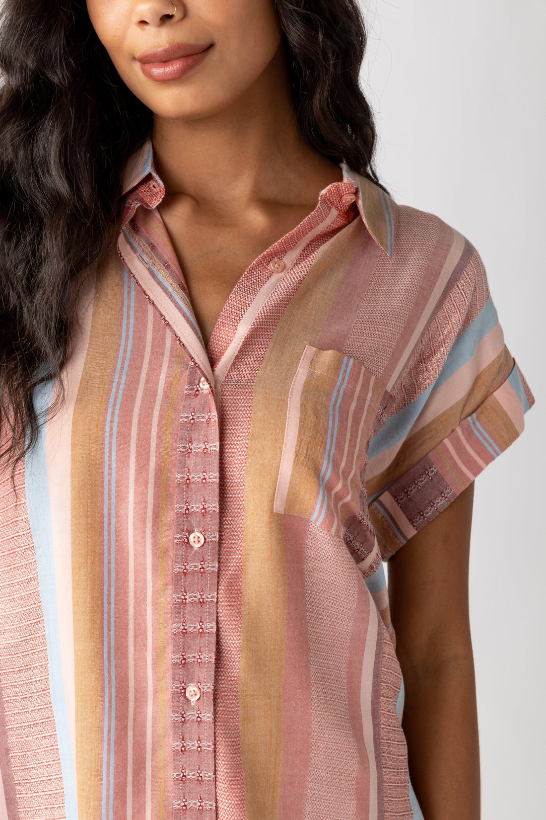 SALE - Danielle Multi Stripe Button Down