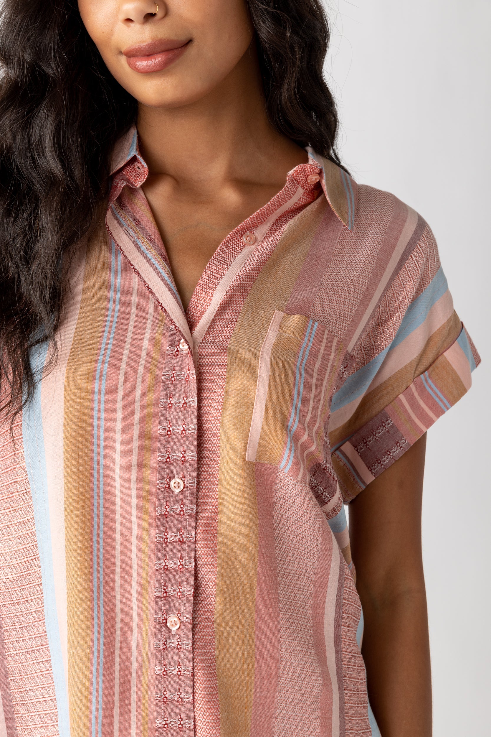 SALE - Danielle Multi Stripe Button Down