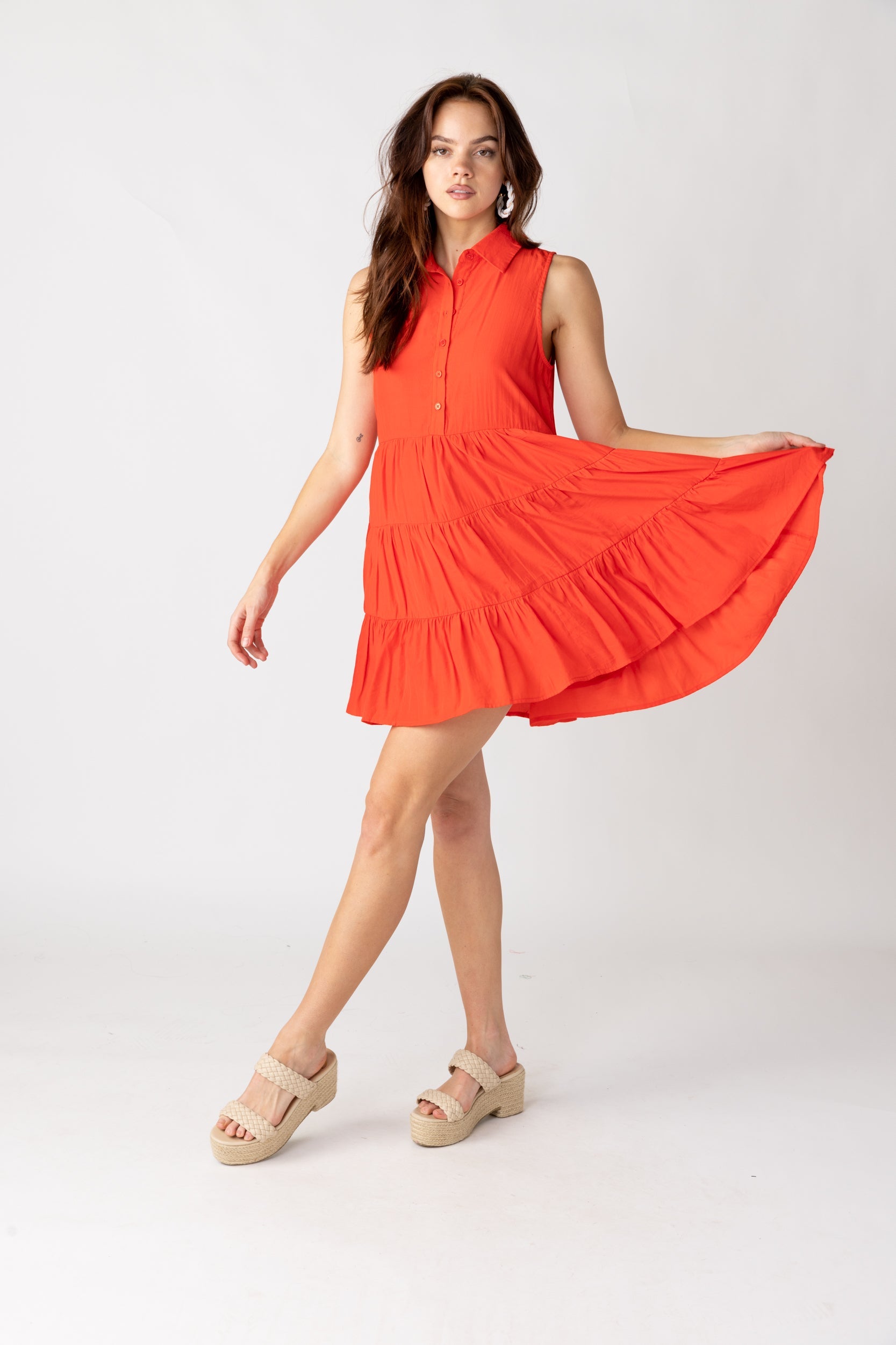 SALE - Maizie Collared Tiered Dress