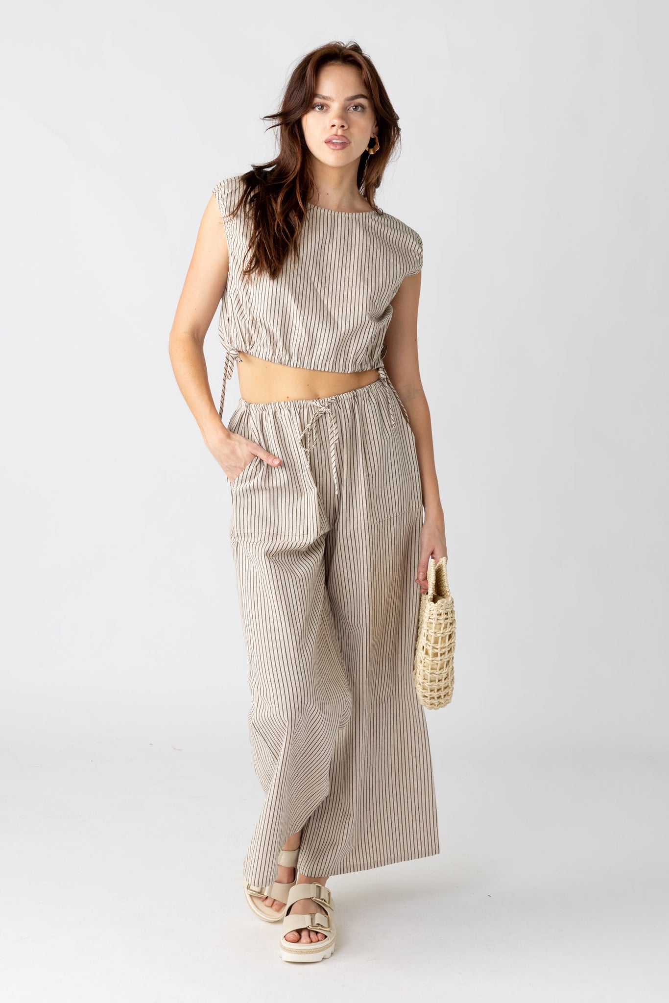 SALE - Penny Striped Wide Leg Pant