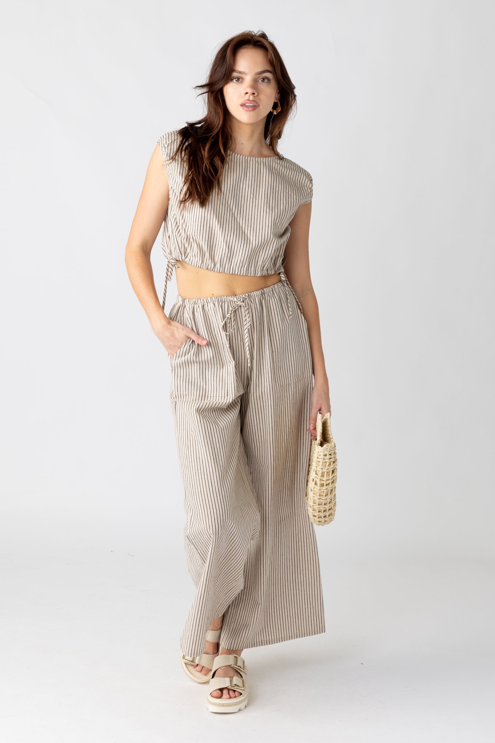 SALE - Penny Striped Wide Leg Pant