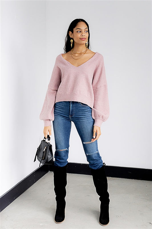 Wyoming Scoop Back Sweater