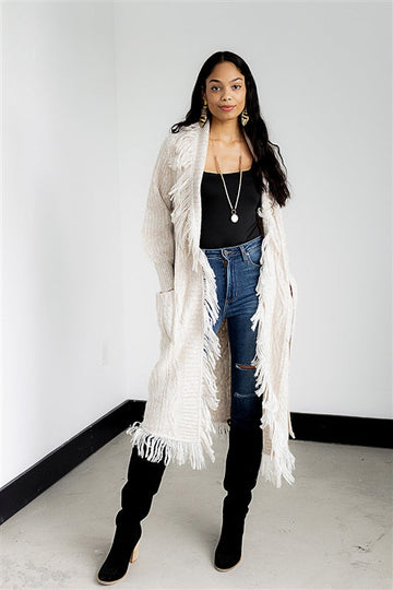 Kammi Fringe Detail Cardigan