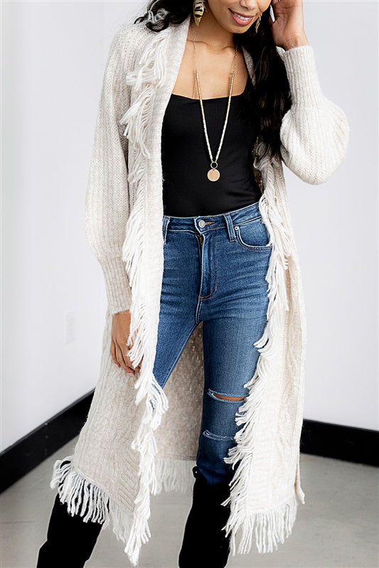 Kammi Fringe Detail Cardigan