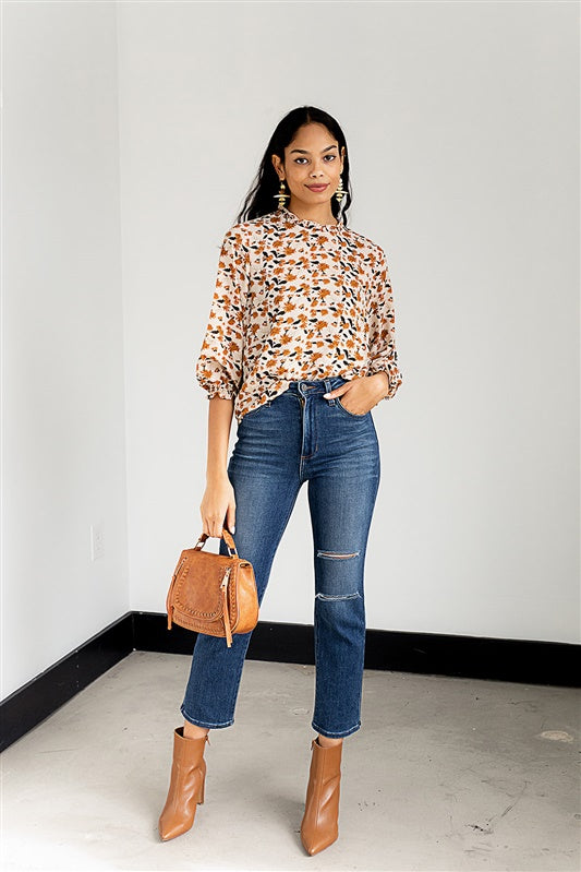 Bronx Floral Long Sleeve Blouse