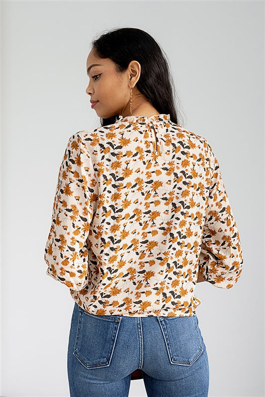 Bronx Floral Long Sleeve Blouse
