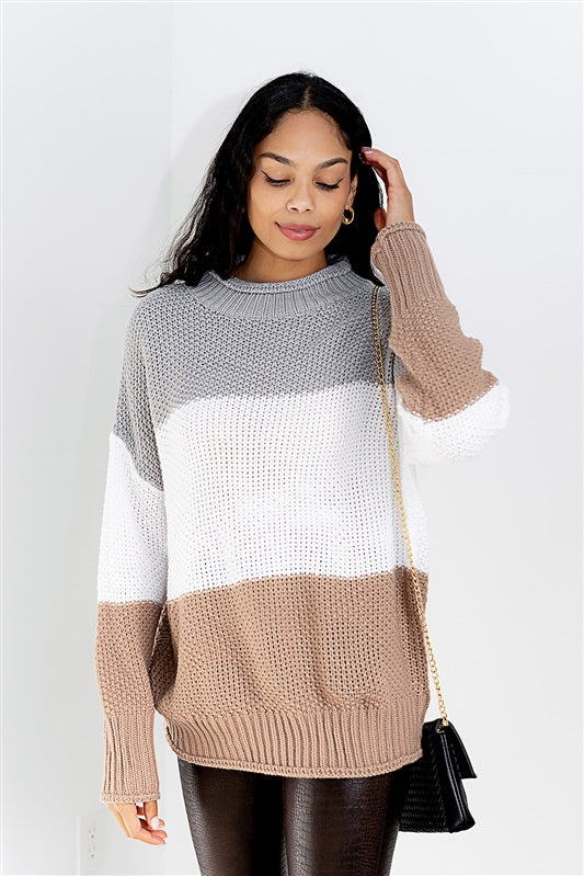 Aleena Color Block Sweater