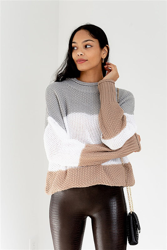 Aleena Color Block Sweater