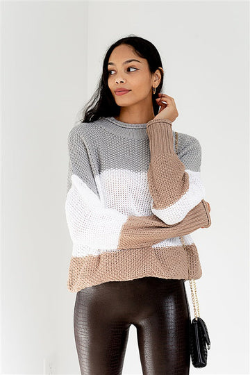 Aleena Color Block Sweater