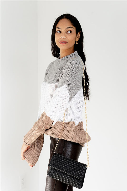 Aleena Color Block Sweater