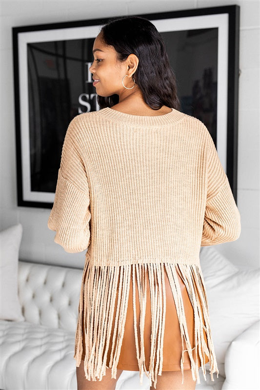 Nevada Fringed Hem Sweater