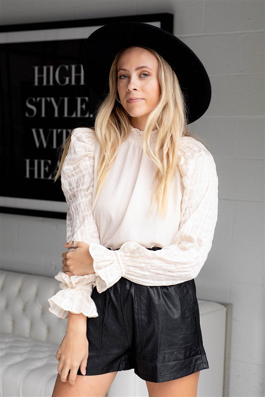 Alea Sheer Sleeve Blouse