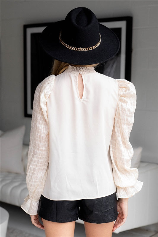 Alea Sheer Sleeve Blouse
