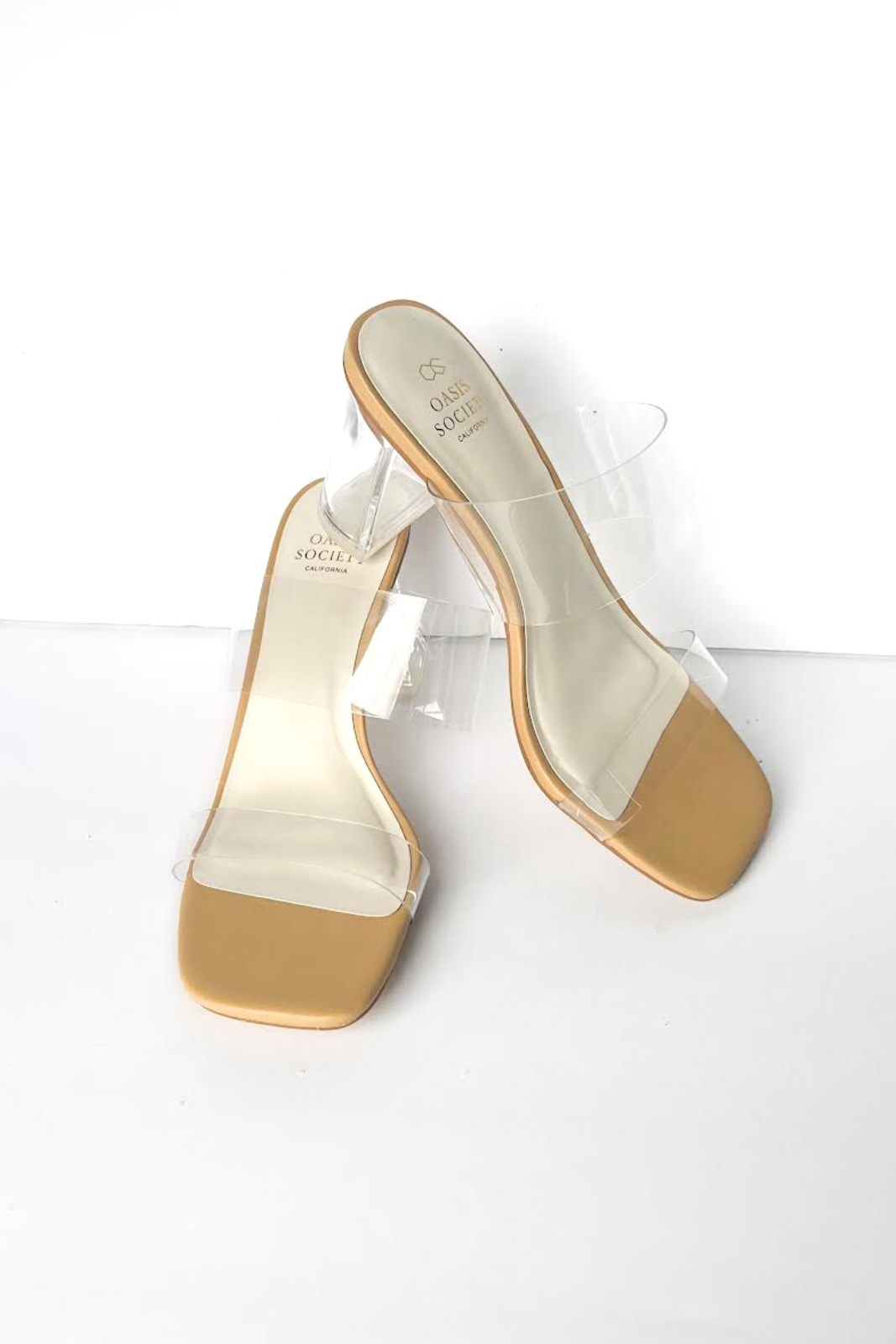 SALE - Emma Clear Block Heels