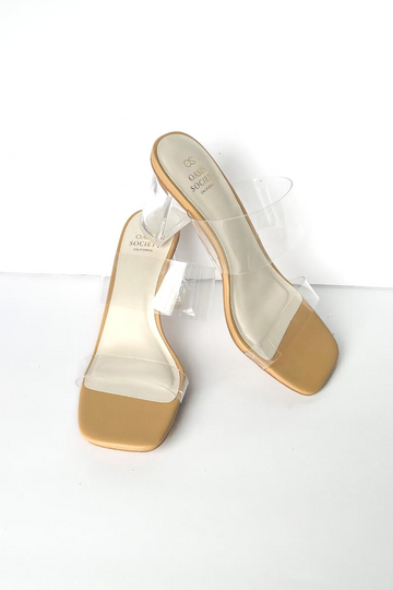 SALE - Emma Clear Block Heels