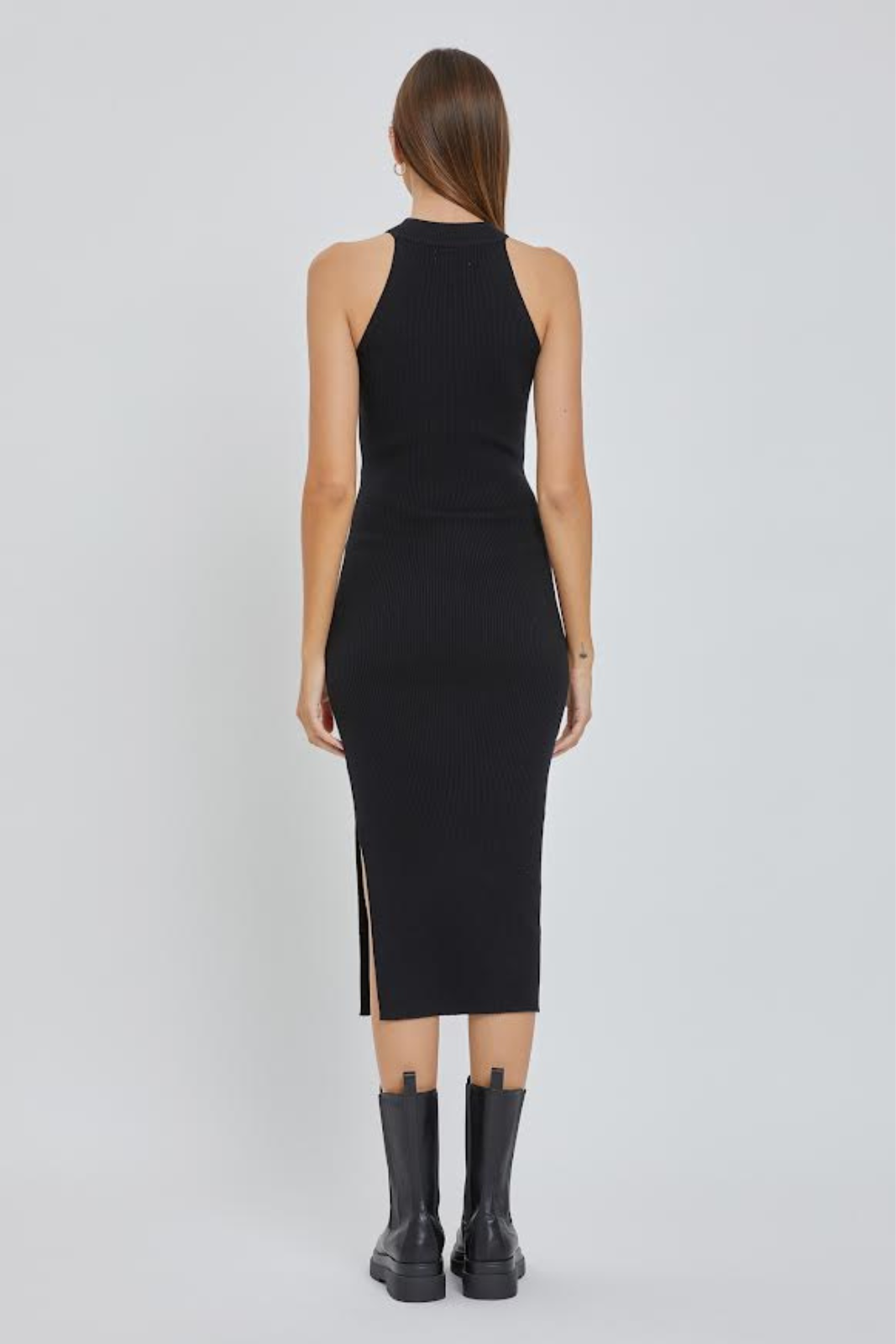 Leah Halter Knit Midi Dress