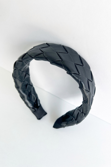 SALE - Annalia Woven Faux Leather Headband