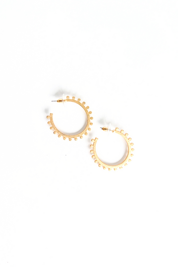 SALE - Layton Charm Hoop Earrings