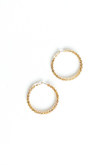 Mila Beaded Hoop Earrings
