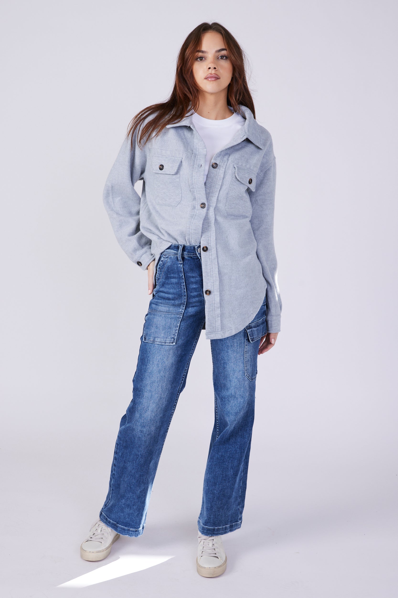 SALE - Paige Button Down Sweatshirt