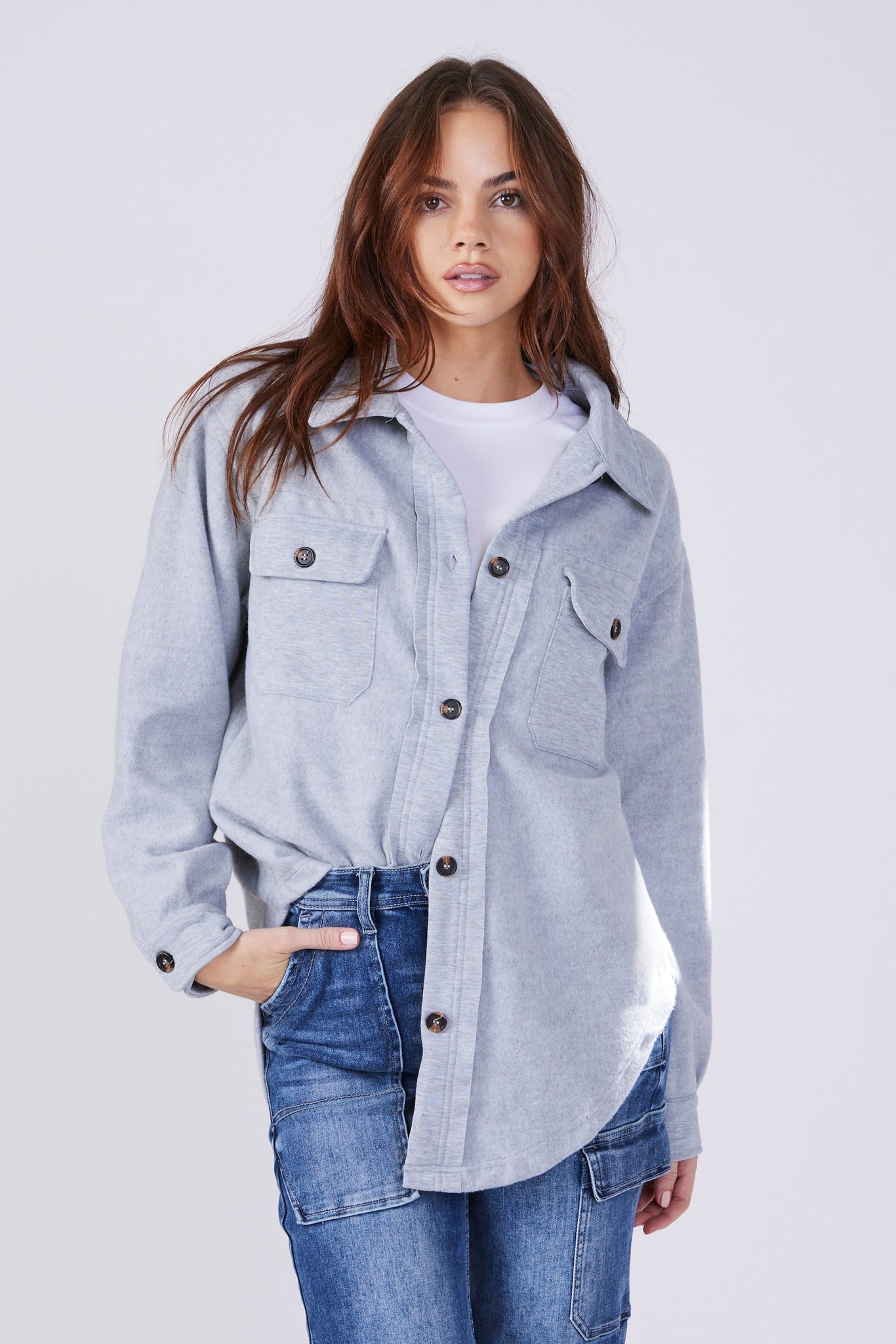 SALE - Paige Button Down Sweatshirt