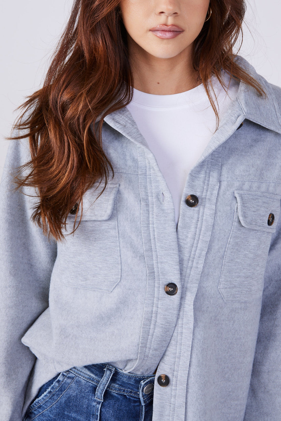 SALE - Paige Button Down Sweatshirt