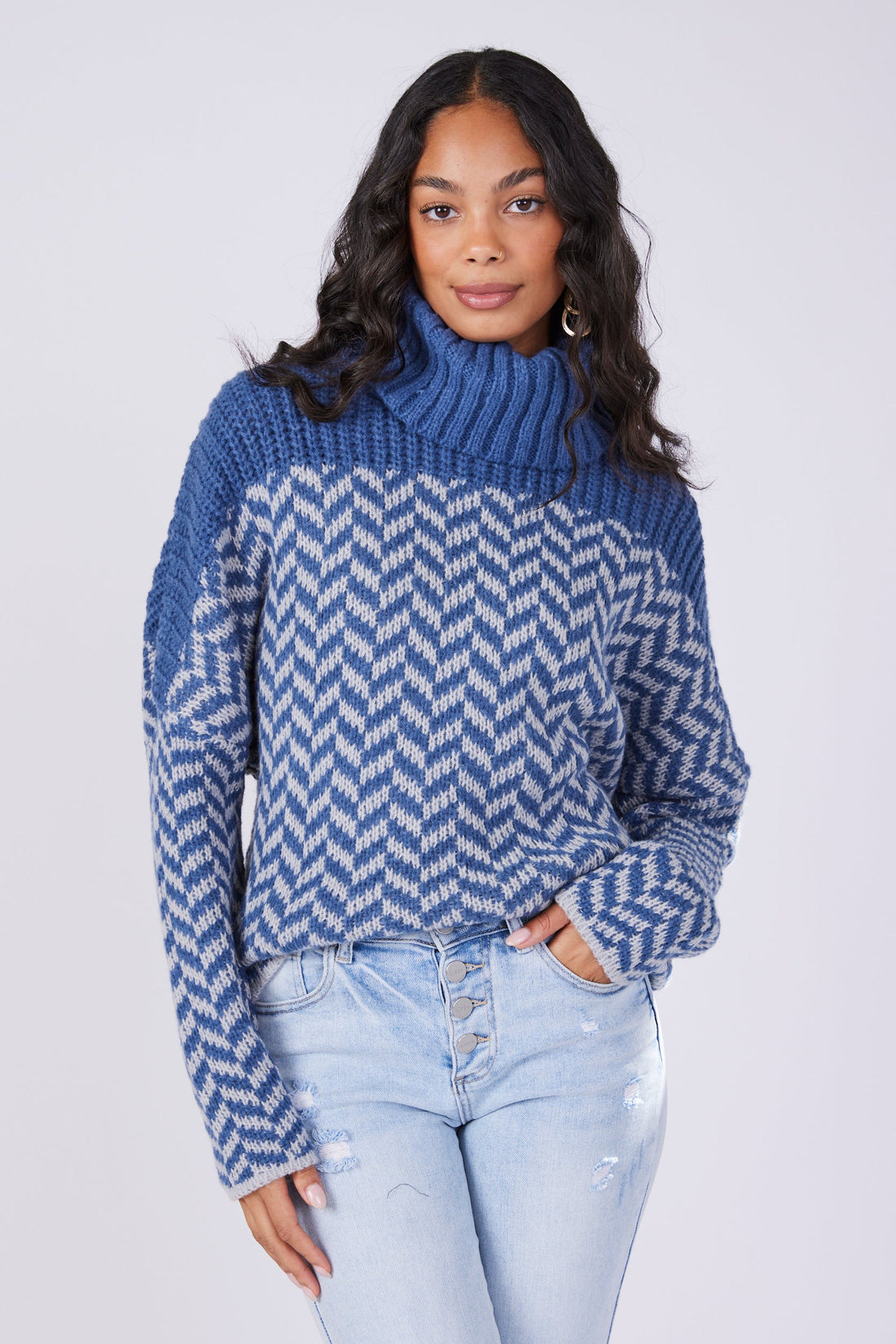 SALE - Sally Chevron Pattern Sweater