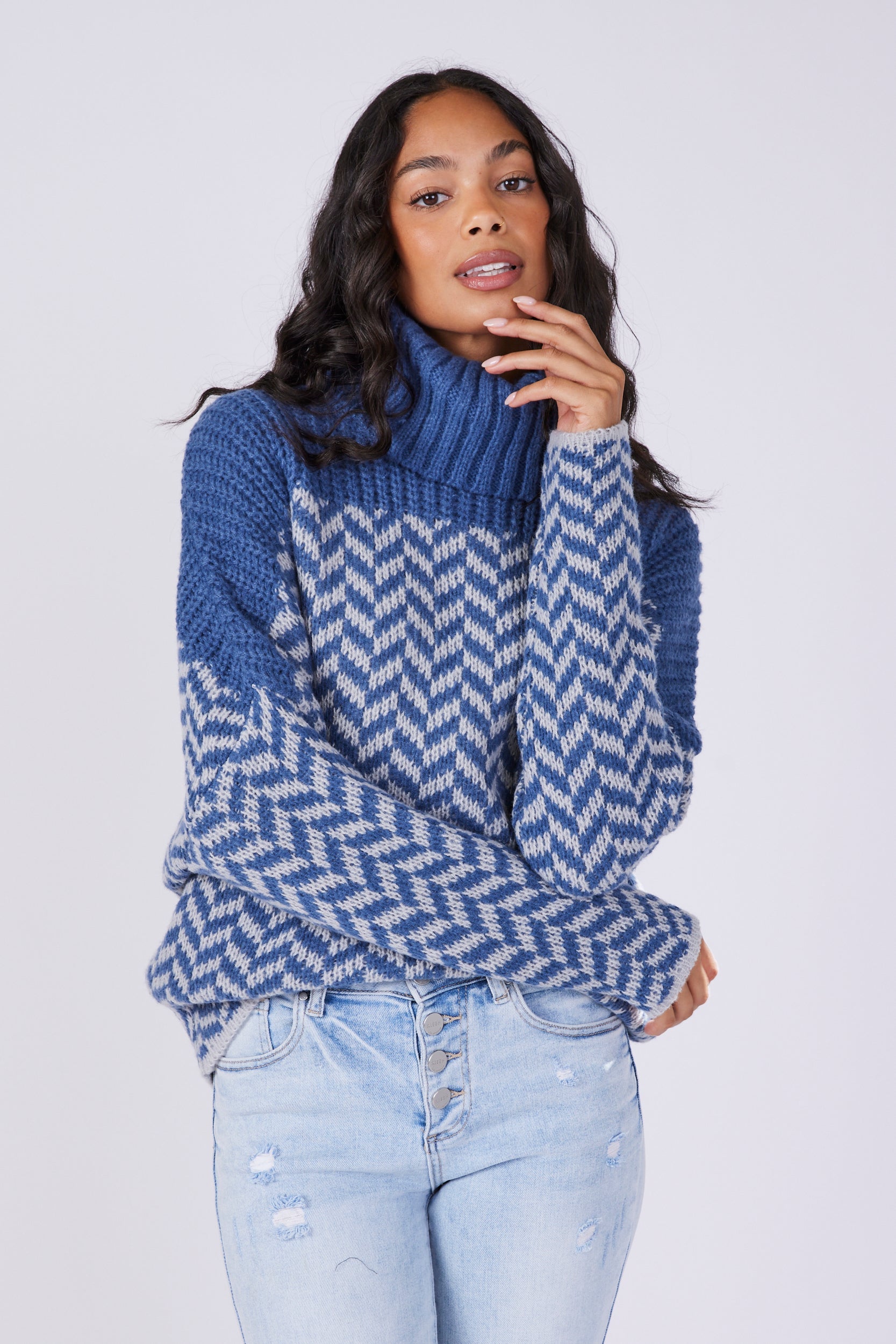 SALE - Sally Chevron Pattern Sweater