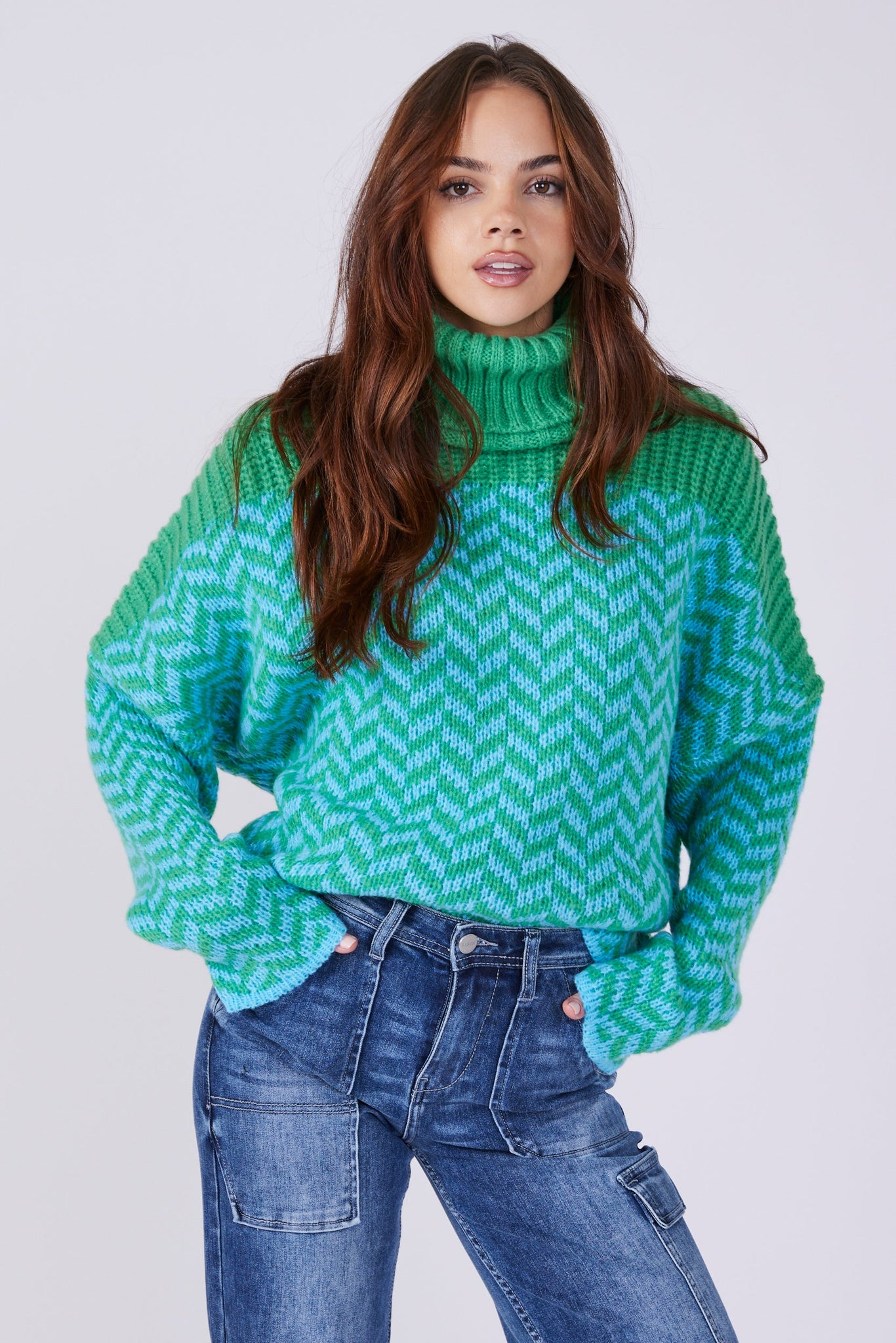 SALE - Sally Chevron Pattern Sweater