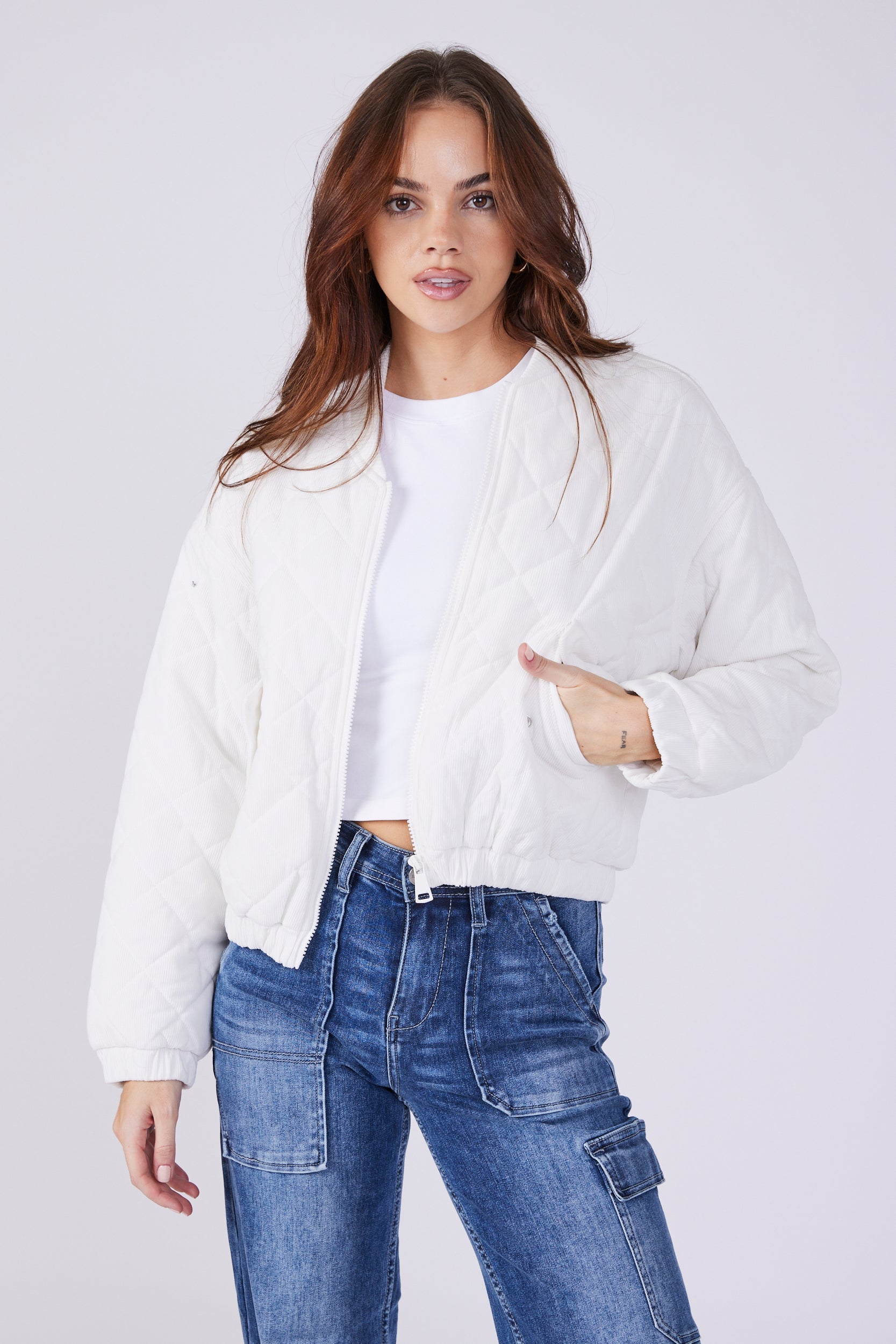 SALE - Parker Quilted Zip Up Jacket