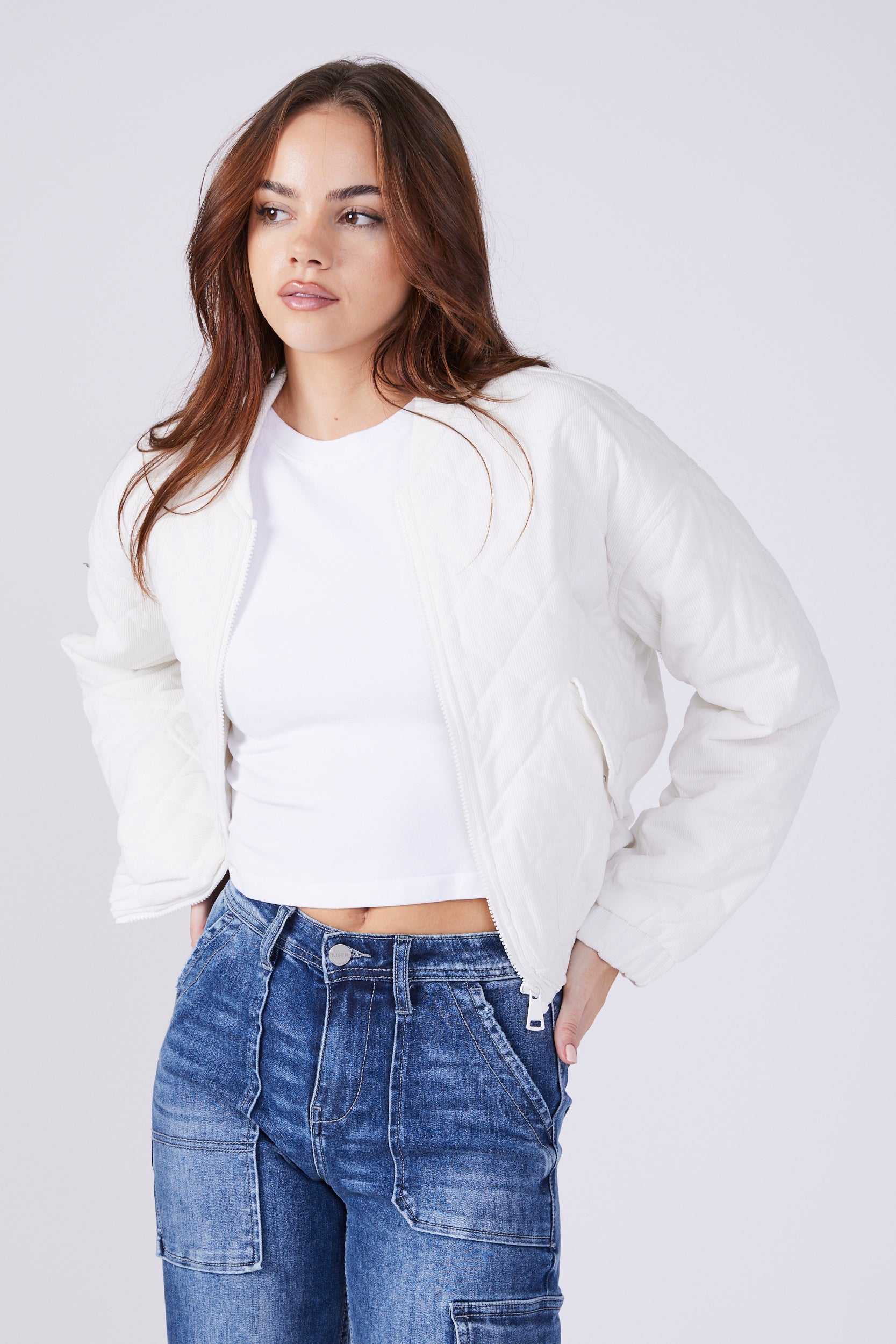 SALE - Parker Quilted Zip Up Jacket